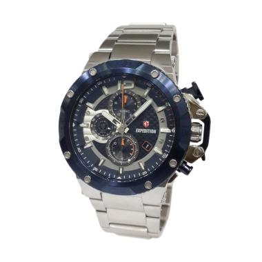 Expedition Stainless Steel Bracelet Jam Tangan Pria [6751] Silver / Blue