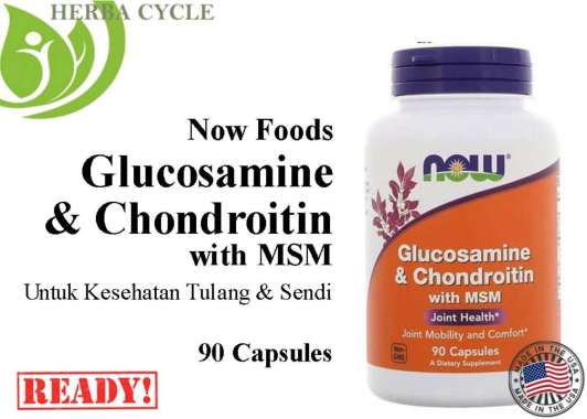 Now Foods Glukosamin Chondroitin MSM 90 Caps Now Glucosamine Ori USA Now Glukosamin