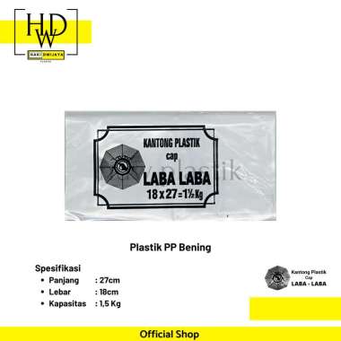 Laba - Laba Kantong Plastik PP Bening 18x27cm [1,5 Kg]