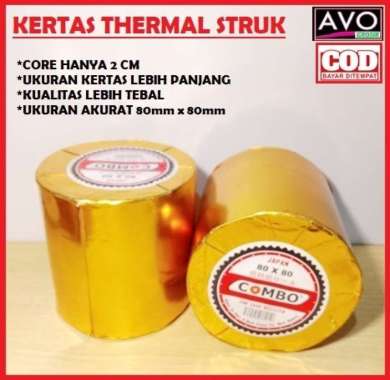 Kertas Struk Kasir Thermal 80 x 80 - Kertas Kasir Roll Combo 80x80