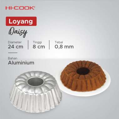 Hi-Cook Daisy Cake Pan - Loyang Tulban / Loyang Kue 24 CM