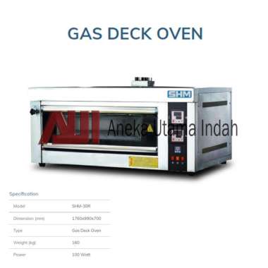 SHM SHM-30R Gas Baking Oven Oven Gas Pemanggang Roti 1 Deck 3 Tray