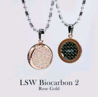 Kalung Kesehatan Biocarbon 2 Original MCI MGI Rose Gold