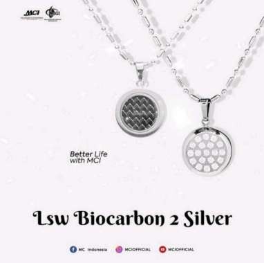 Kalung Kesehatan Biocarbon 2 Original MCI MGI Silver