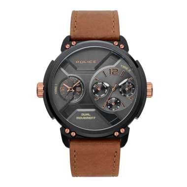 Police Avignon Multifunction Dual Time Jam Tangan Pria Original Garansi Resmi [PL-15725/JSB13]