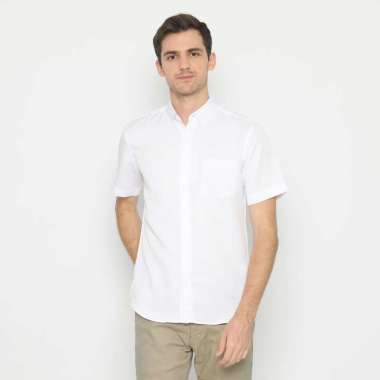 Platini Kemeja Polos Putih Pendek Polinosic 63014 XXL