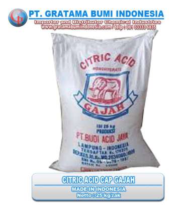 Citric Acid Monohydrate ex china 1 KG cap gajah