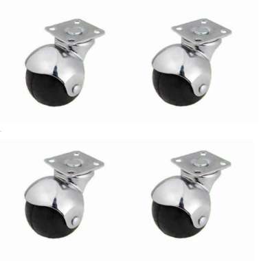 Roda Kursi Kantor Ball / Bulat 2" Inch Putar Plat
