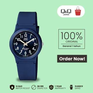 Jam Tangan Pria Wanita Tali Karet Q&Q QNQ QQ Original VP46J040Y Navy