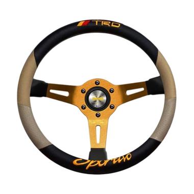 Custom Cover Stir Mobil TRD Sportivo [ Sarung Stir Mobil ] 01 Cream Beige