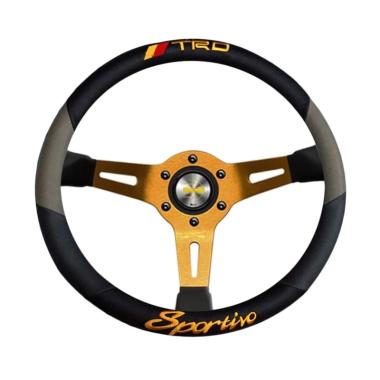 Custom Cover Stir Mobil TRD Sportivo [ Sarung Stir Mobil ] 01 Dark Grey