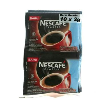 Promo Harga Nescafe Classic Coffee per 10 sachet 2 gr - Blibli
