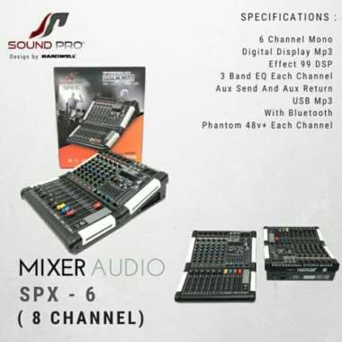 MIXER HARDWELL SOUND PRO SPX 6 ( 6 CHANNEL MONO ) ORIGINAL HARDWELL