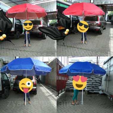 payung tenda besar 260cm polos silver payung pantai cafe bazar