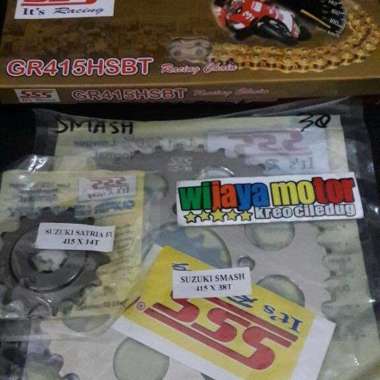 gir set sss satria FU Gear depan 415x13 Chrome