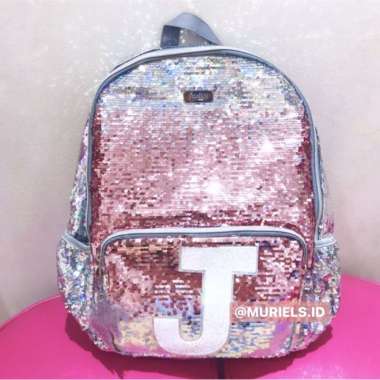 Justice Initial Ombre Flip Sequin Mini Backpack