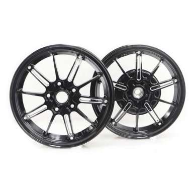 Velg Borske Drag Marus Aluminium Alloy Depan Belakang Vespa Sprint Primavera LX S LXV Hitam