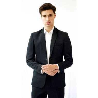Jas Pria Slim Fit Suit Blazer Formal houseofcuff hitam XL
