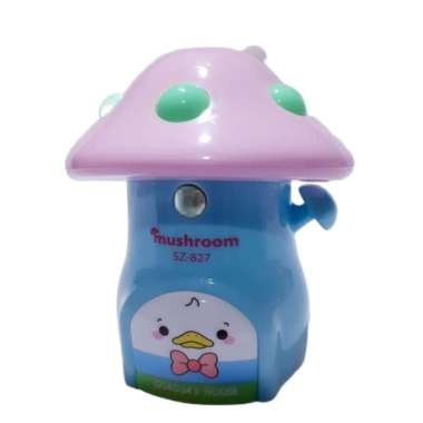 SERUTAN PENCIL MEJA / RAUTAN PENCIL / PENCIL SHARPENER KARAKTER JAMUR / MUSHROOM LUCU SZ-827 PINK