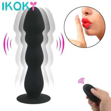 Remote Control Anal Plug Bead Dildo Vibrator Suction Cup Butt Plug Male prostate Massager Vibrator W