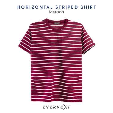 KAOS SALUR PRIA WANITA KAOS  STRIPE BELANG GARIS HORIZONTAL KAOS DISTRO PREMIUM UNISEX M L XL H. MAR