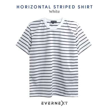 KAOS SALUR PRIA WANITA KAOS  STRIPE BELANG GARIS HORIZONTAL KAOS DISTRO PREMIUM UNISEX M L XL H. WHI