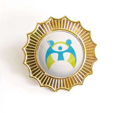 Mulyocreative Pin Logo Pin KEMENPPPA Model Bunga – Bros Logo Bahan Logam