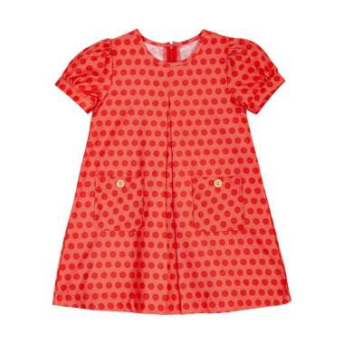 TORIO Spring Festival Orange Dress - Dress Anak Perempuan - Pakaian Anak Perempuan 7-8 tahun