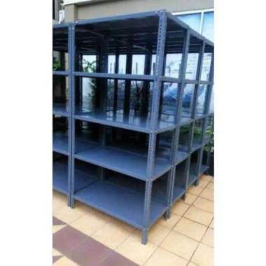 Rak Besi Siku Lubang Uk 50_5 Susun 50x100x200 Biru