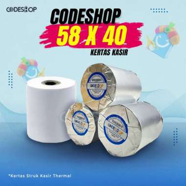 Codeshop Kertas Thermal [58X40] 58 X 40 PUTIH