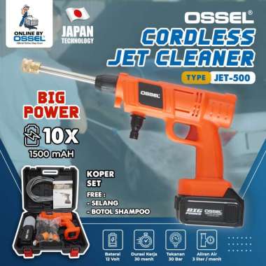 OSSEL Cordless Jet Cleaner Cuci Motor Mobil Semprot Air Tekanan Tinggi