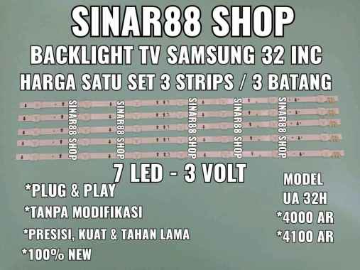BACKLIGHT LED TV SAMSUNG 32 INC UA 32H4000 32H4100 AR LAMPU BL 7K 3V 7mata
