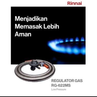 Selang Gas + Regulator Rinnai RG 622ms ORIGINAL 100 % Multicolor