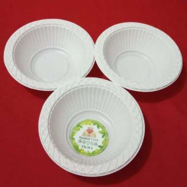 DISKON NIH!!! MANGKUK PLASTIK PUTIH SUSU 6 INCH MIKA PLASTIK MERK KHARISMA