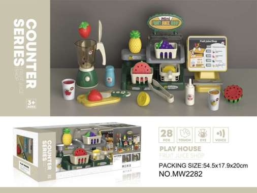 OEM SK-M223 Mainan Mesin Kasir Anak Counter Play house / Mainan Ice Cream Fast Food Dessert Junkfood