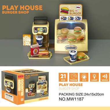 OEM SK-M223 Mainan Mesin Kasir Anak Counter Play house / Mainan Ice Cream Fast Food Dessert Junkfood