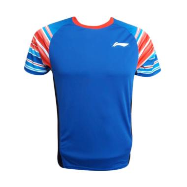 Li-Ning Badminton Sudirman Cup 2019 Jersey Badminton Pria - Royal Blue [ATSP326-4] M -