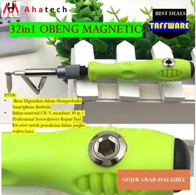 32In1 Set Obeng Presisi Mini Magnetik Obeng Bit Kit Ponsel IPad -GREEN