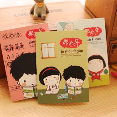 OEM ONE-A25 Buku Tulis Mini Notebook / Buku Tulis Memo Kecil Karton / Buku Catatan Cartoon Mini Book