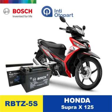 Accu Aki Motor HONDA SUPRA X 125 ORIGINAL BOSCH hitam