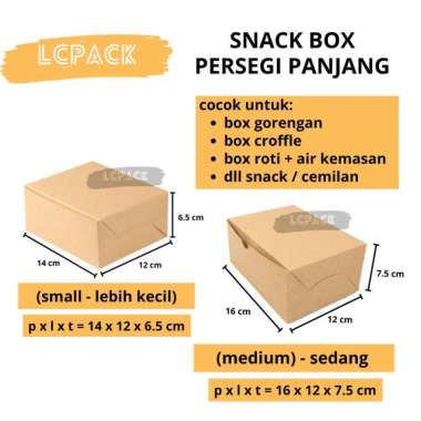 Paper Box Kue Tahu Gorengan Kotak Snack Dus Roti Box Catering Kecil Box Gorengan S, Tanpa Laminasi