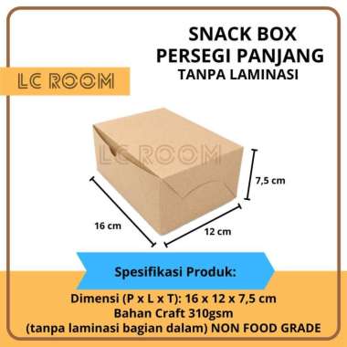 Paper Box Kue Tahu Gorengan Kotak Snack Dus Roti Box Catering Kecil Box Gorengan M, Tanpa Laminasi