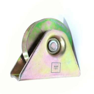 Roda Pintu Pagar/ Roda Pintu Besi/Katrol 80mm Bulat Besi As - G7128