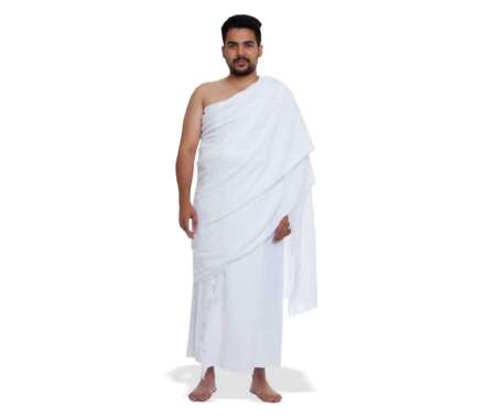 BAJU IHROM DEWASA KAIN IHRAM SATU STEL BAHAN HANDUK