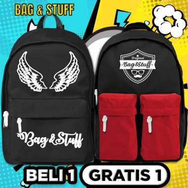 TAS RANSEL SEKOLAH -BELI 1 GRATIS 1 -WINGS TAS ANAK PRINTING+GRATIS 1 MONACO TAS SEKOLAH WARNA ACAK 