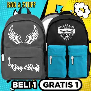 TAS RANSEL SEKOLAH -BELI 1 GRATIS 1 -WINGS TAS ANAK PRINTING+GRATIS 1 MONACO TAS SEKOLAH WARNA ACAK 
