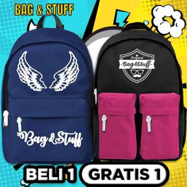 TAS RANSEL SEKOLAH -BELI 1 GRATIS 1 -WINGS TAS ANAK PRINTING+GRATIS 1 MONACO TAS SEKOLAH WARNA ACAK