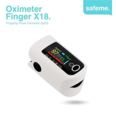 Pulse Oximeter Fingertip X1805 TFT Alat Pengukur Saturasi Oksigen SpO2 - Black 100 % ORIGINAL