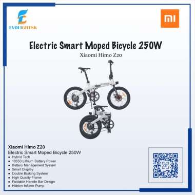 Xiaomi HIMO Z20 Sepeda Lipat Elektrik Smart Moped Bicycle 250W 80KM White