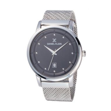 Daniel Klein Mesh Bracelet Jam Tangan Pria Original/ DK11996]   Black Silver